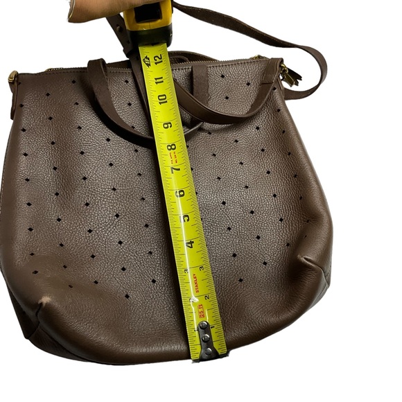 Madewell Chocolate Brown The Transport Crossbody Bag: Geo Holepunch Edition - Picture 8 of 15